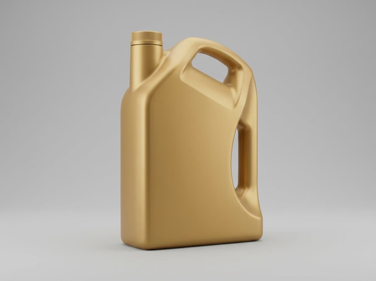 Full-synthetic motor oil, 0W-20, five-quart jug on a clean studio background