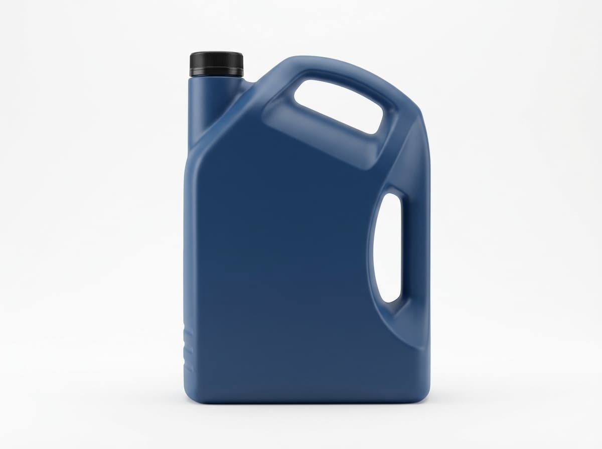 Full-synthetic motor oil, 5W-30, five-quart jug on a clean studio background