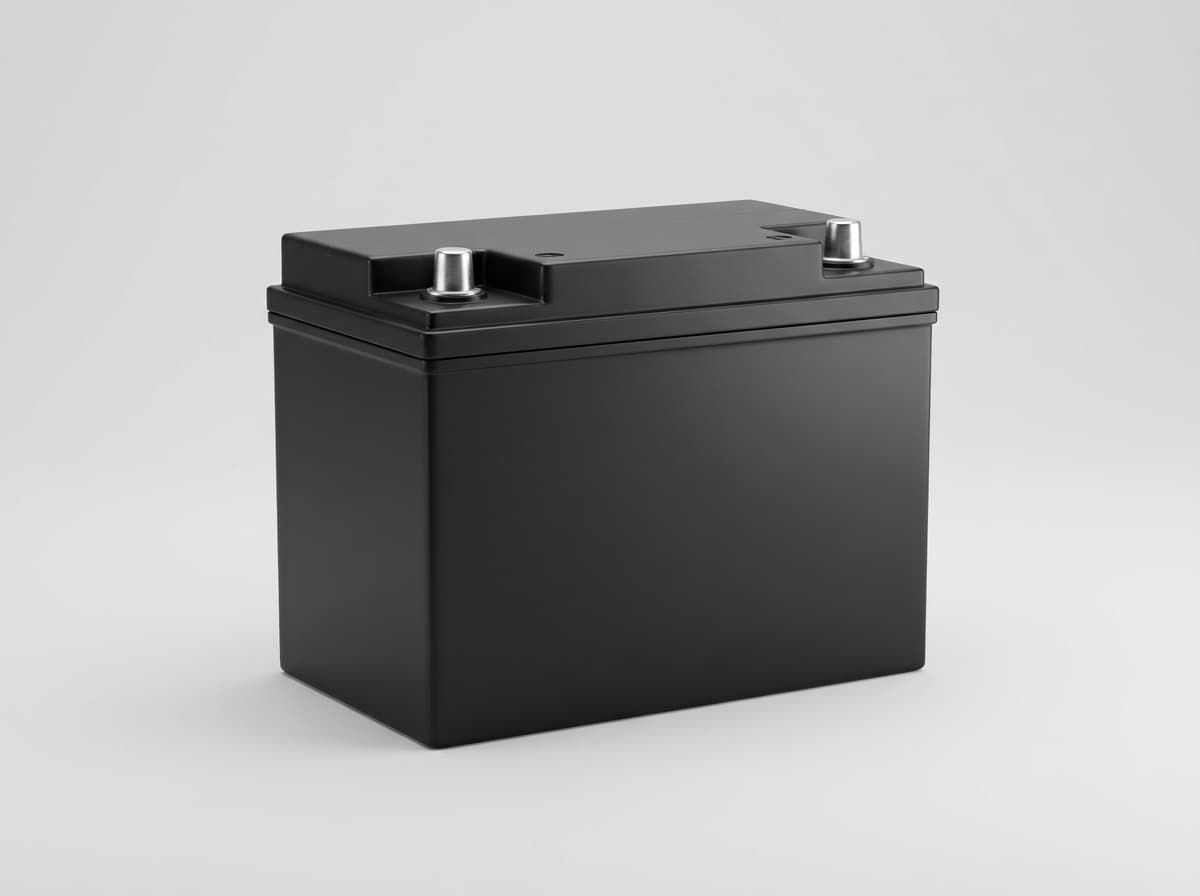 Group 35 flooded-cell battery on a clean studio background