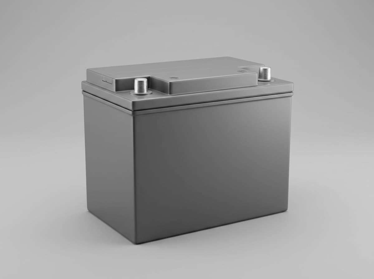 Group 65 AGM battery on a clean studio background