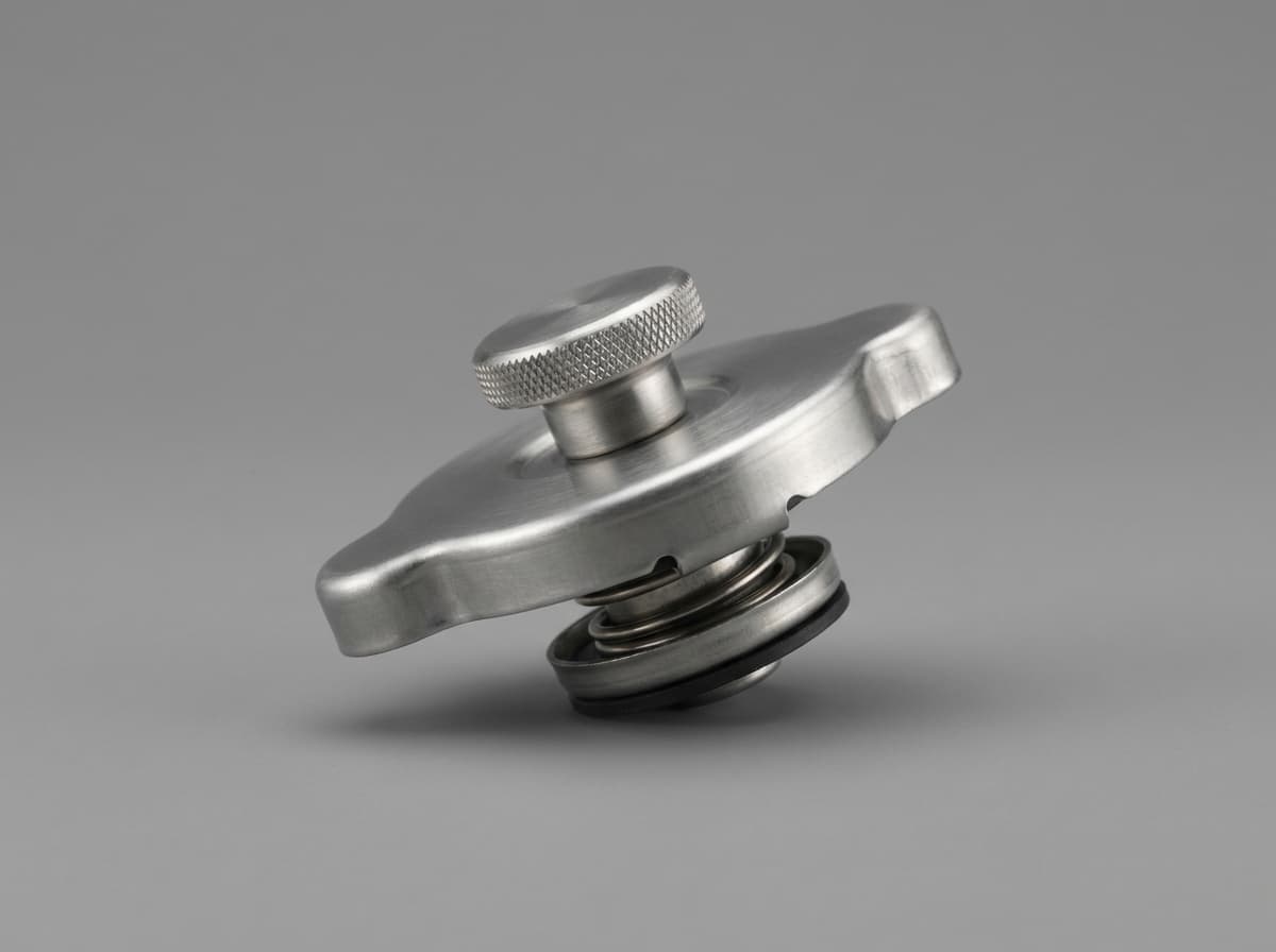 Radiator cap, 16 PSI on a clean studio background
