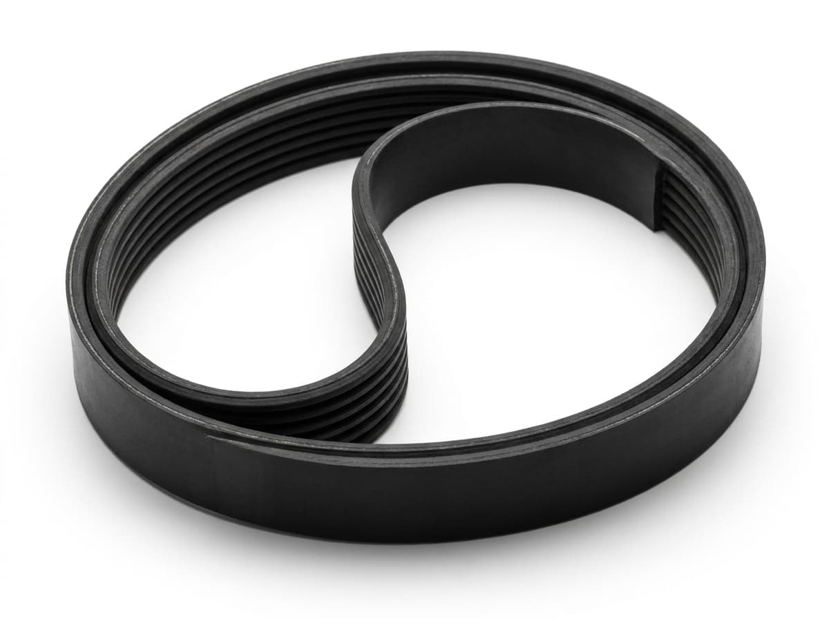 Serpentine belt, six-rib on a clean studio background
