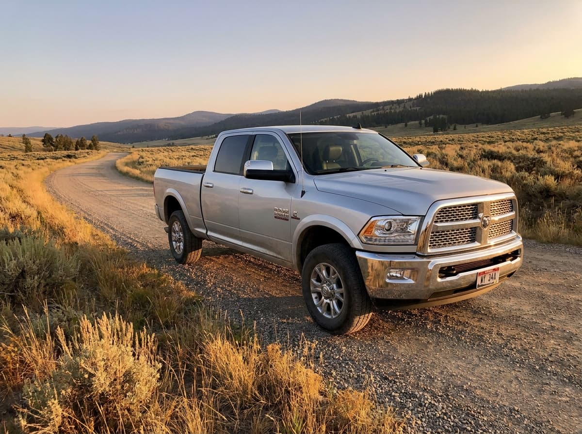 Primary listing photograph: 2014 Ram 2500 Laramie in working context, no logos overlaid, no identifiable close portraits