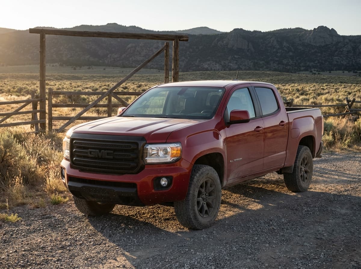 Primary listing photograph: 2017 GMC Canyon All Terrain in working context, no logos overlaid, no identifiable close portraits