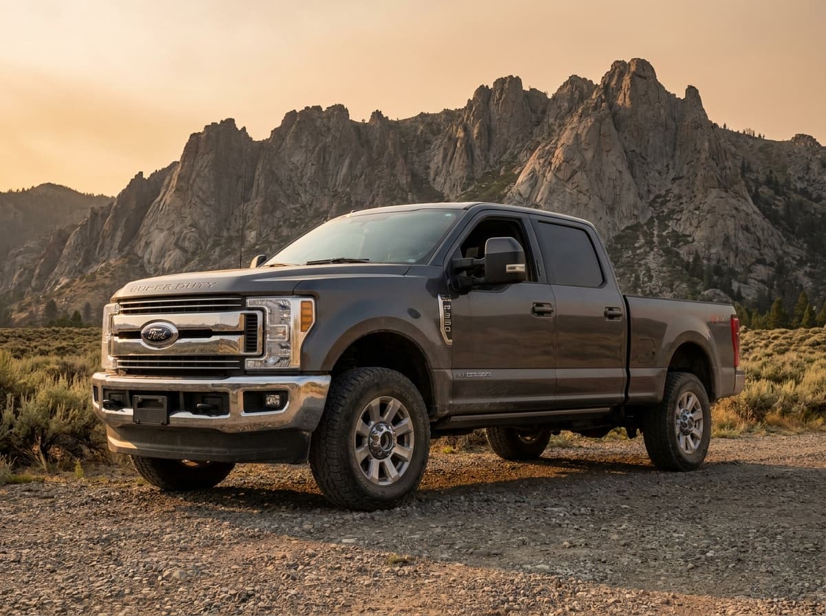 Photograph 12 of 15: 2019 Ford F-250 Super Duty in working context, no logos overlaid, no identifiable close portraits