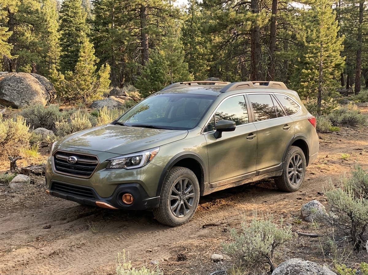 Primary listing photograph: 2019 Subaru Outback Wilderness Trim in working context, no logos overlaid, no identifiable close portraits