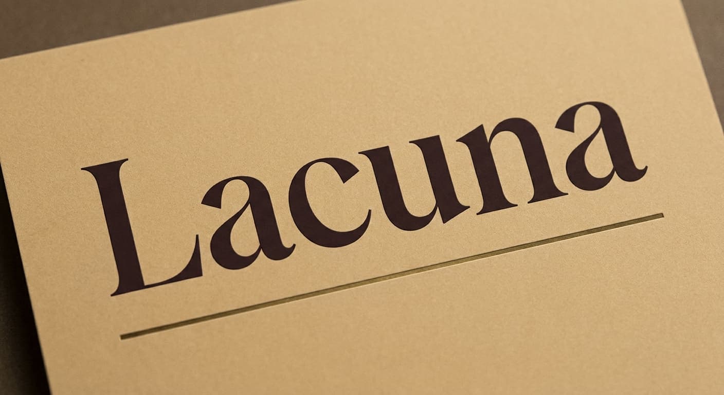 Lacuna variant: 01, Primary wordmark display