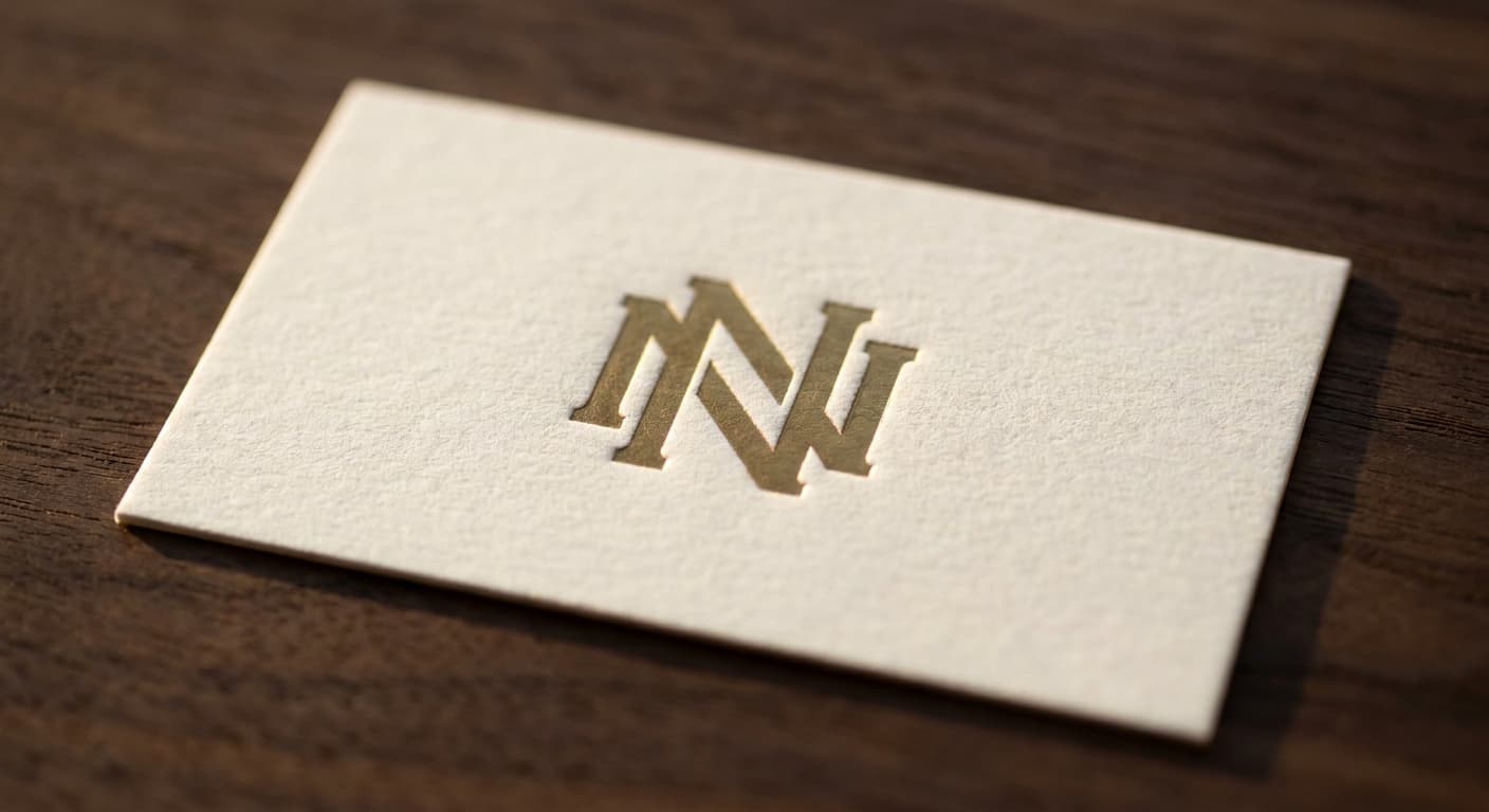 Morgan Northrop logo applied to: Foil-stamped business card