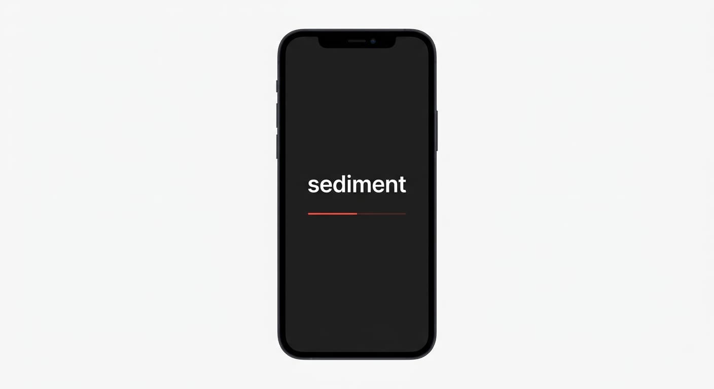 Sediment logo applied to: SaaS app loading screen