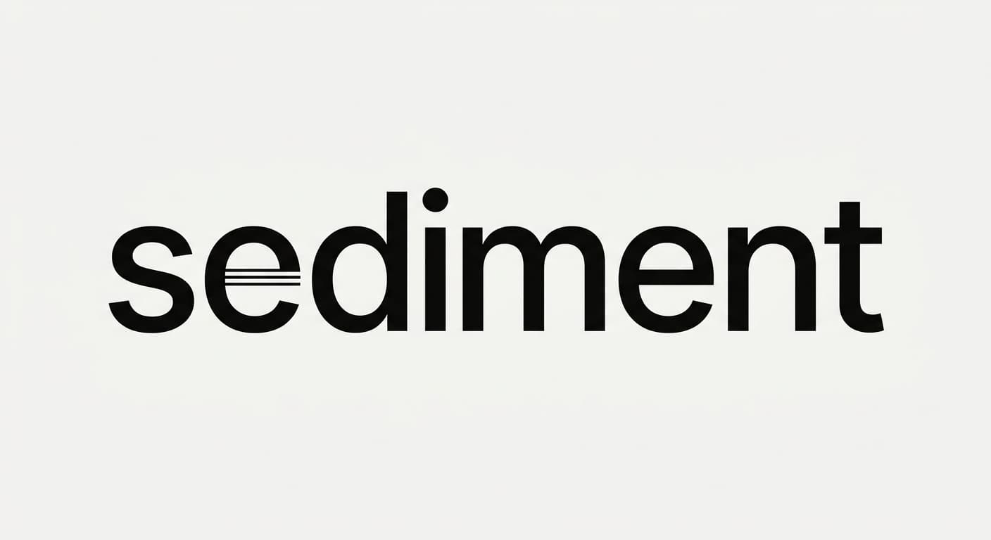 Sediment variant: 01, Custom Inter Display wordmark