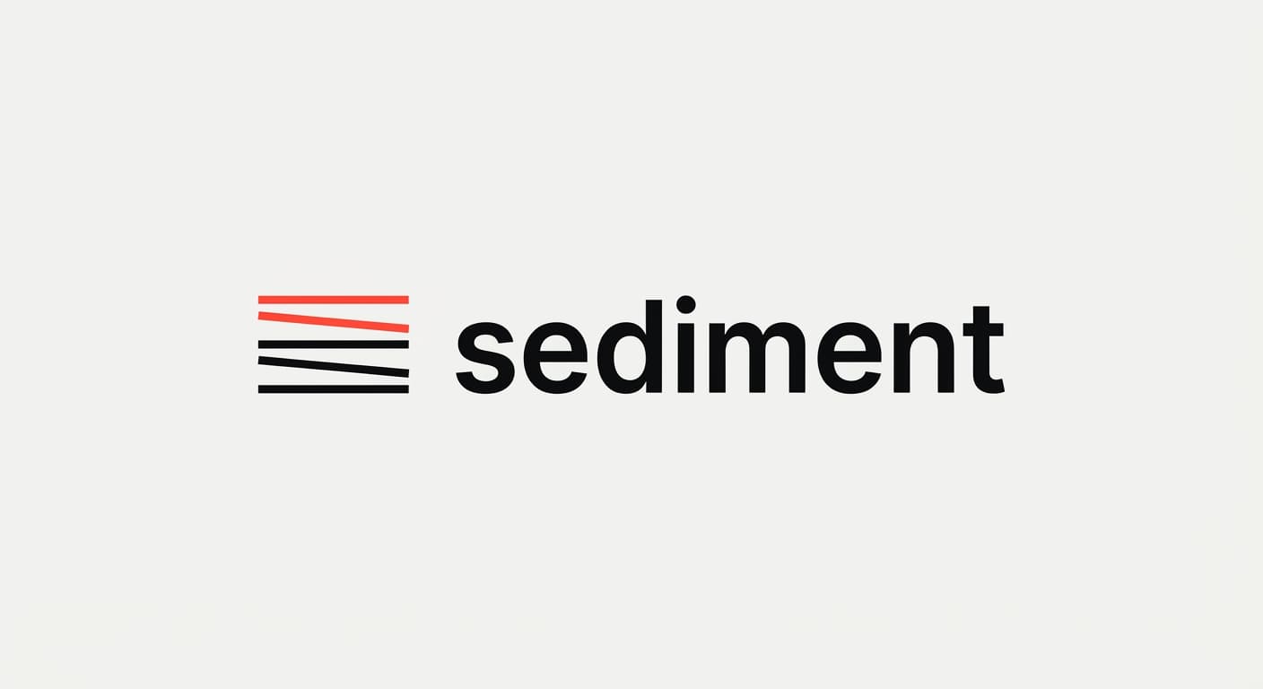 Sediment variant: 02, Wordmark with stratified mark