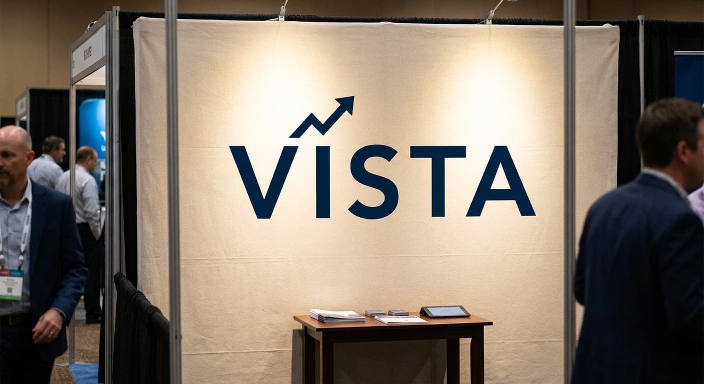 VISTA logo applied to: Conference booth backdrop