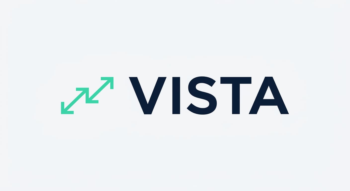 VISTA variant: 02, Wordmark with chart-line symbol