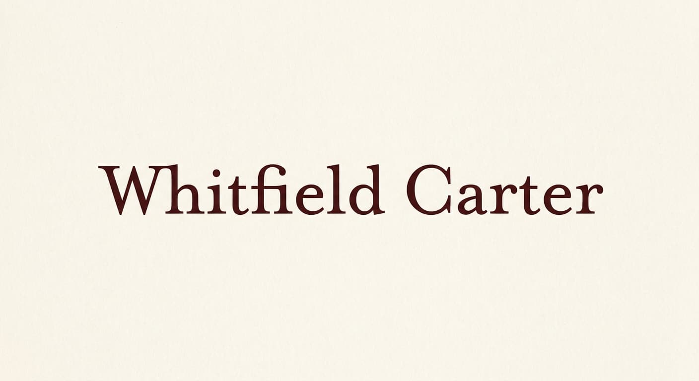 Whitfield Carter variant: 02, Wordmark only
