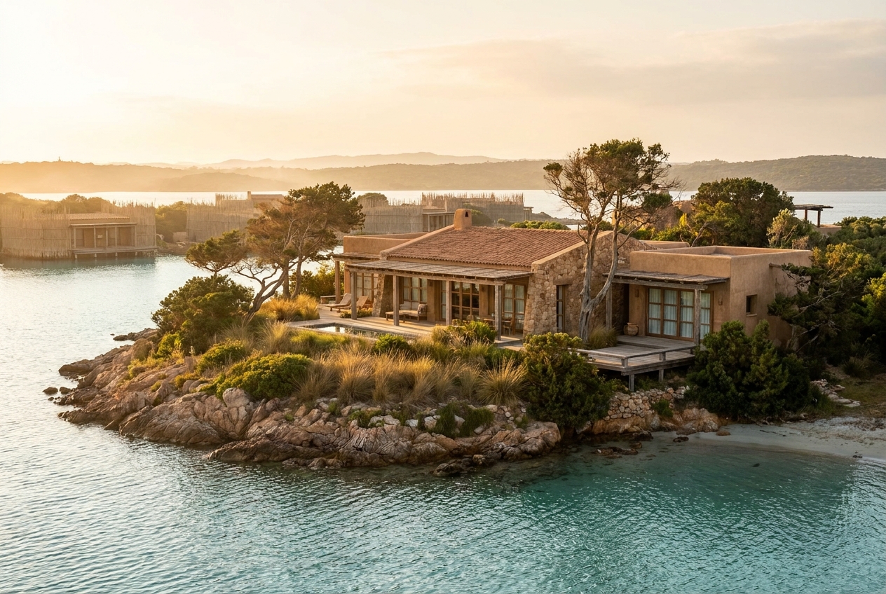 Island Hideaways: a representative stay in the Lodestar island hideaways collection, styled-aspirational, no real-location resemblance, demo only