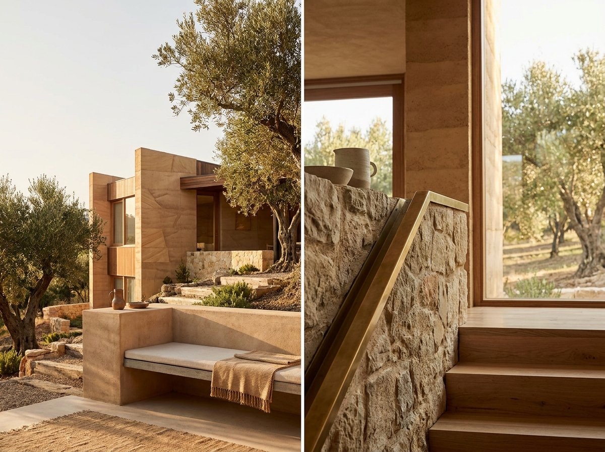The Cantilever: an interior or setting detail, styled-aspirational property photography, no people, no real-location resemblance, no real brand marks, demo only