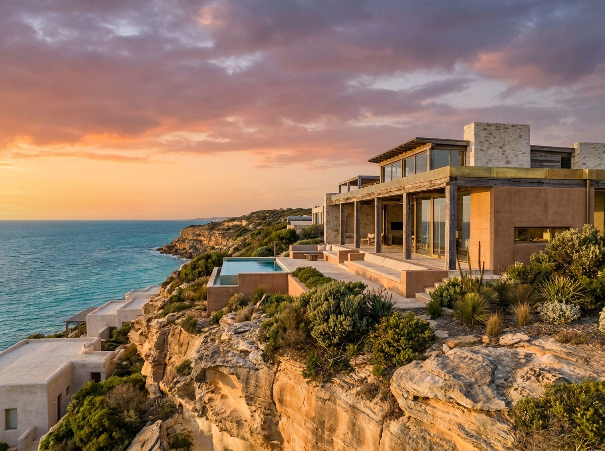 The Salt House: a beach house in the Marenco Coast, styled-aspirational property photography, no people, no real-location resemblance, no real brand marks, demo only